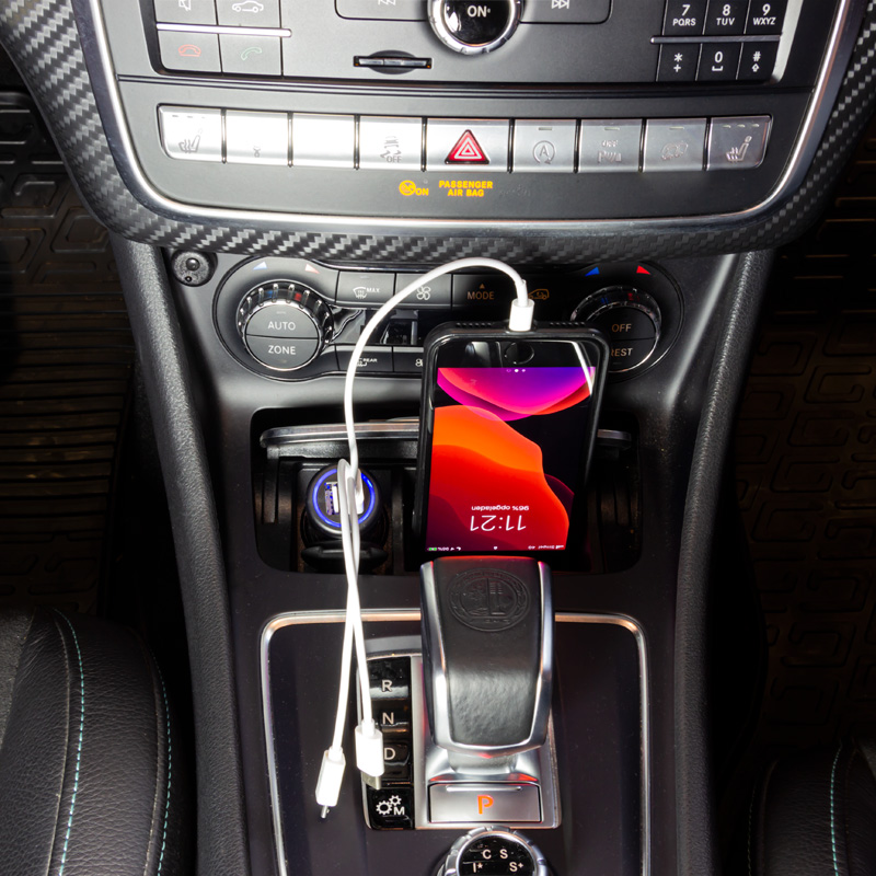 Universele 3-in-1 Autoladerset met aanstekerplug - 3A - USB - Type C