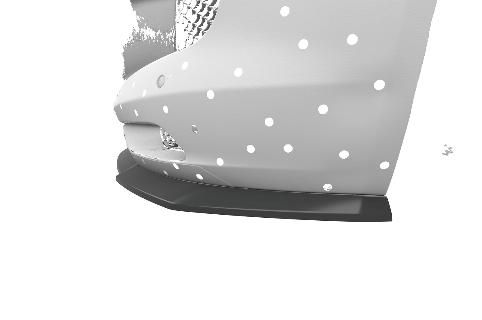 Voorspoiler Mercedes-Benz SLS AMG (197) glans zwart – 2009–06/2014