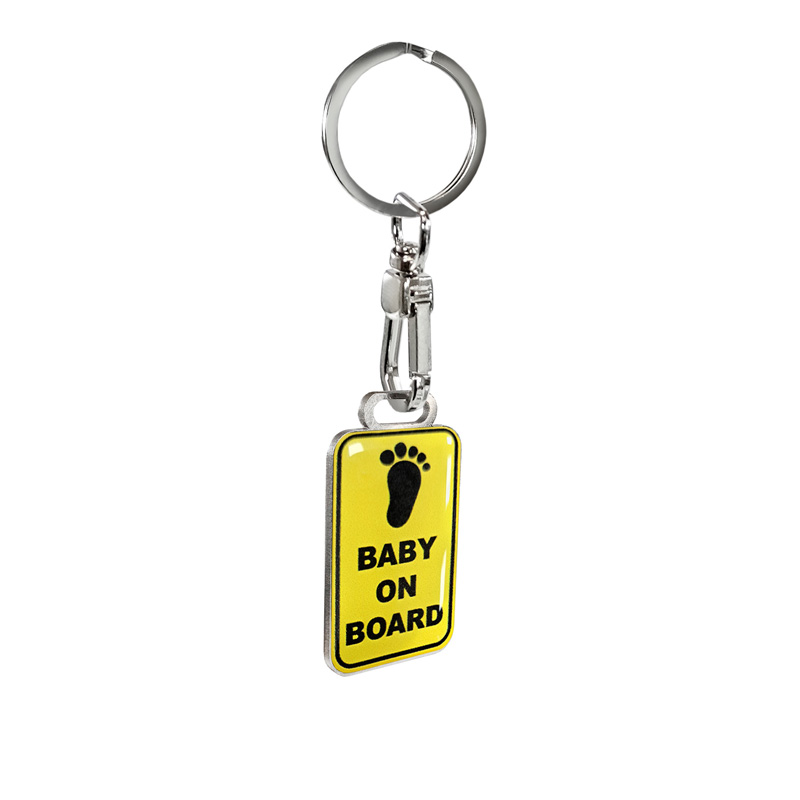 RVS sleutelhanger - 'Baby On Board'
