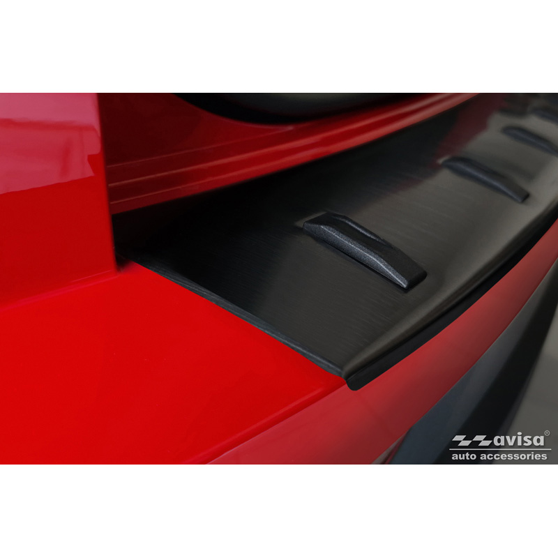Zwart RVS Achterbumperprotector  Skoda Karoq (NU7) Facelift incl. Sportline 2022- 'STRONG EDITION'
