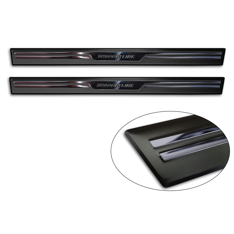Avisa Universele Instaplijsten 'Shadow Premium' Aluminium/Zwart - 2-Delig - 54 x 4 cm