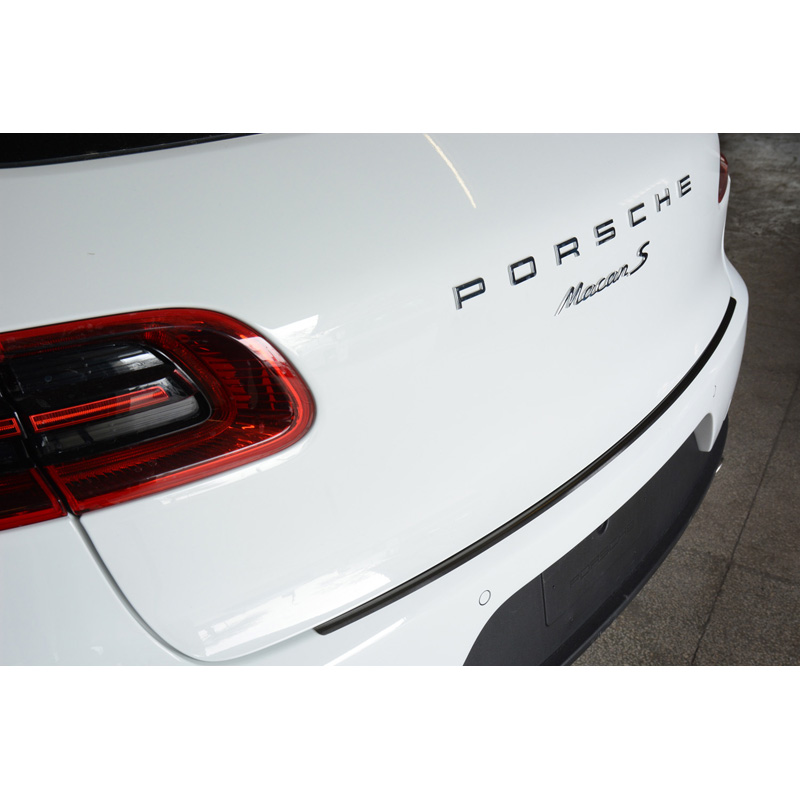 Zwart RVS Achterbumperprotector  Porsche Macan 2013- 'Ribs'