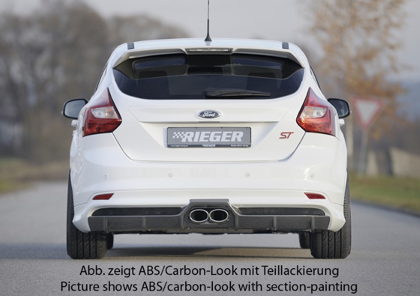 Diffuser Ford Focus 3 ST dubbele uitlaatpijp + gaasinzet Rieger