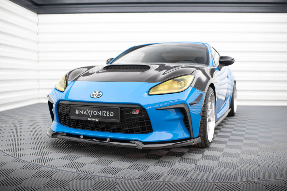 Voorspoiler V.1 Toyota GR86 Maxton Glans Zwart