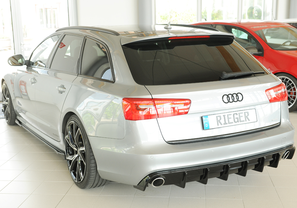Achterdiffuser Audi A6 (4G/C7) – 11.10-08 ( zonder trekhaak) glans zwart