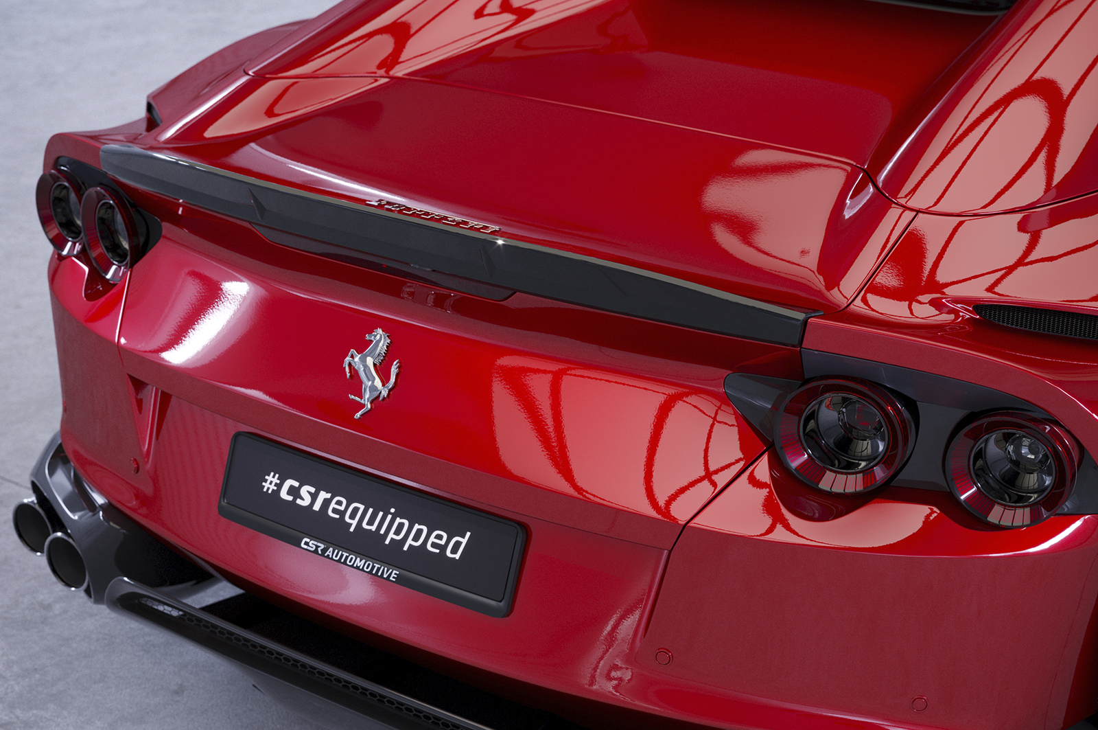 Spoiler Ferrari 812 GTS CSR Glans Zwart