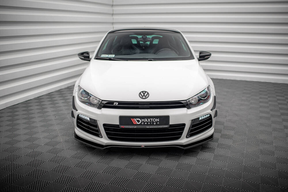 Voorspoiler V.4 Volkswagen Scirocco R Maxton Glans Zwart