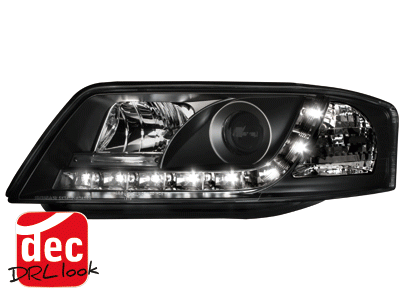 Faros Audi A6 01-04 Los ojos del Diablo Dayline negro