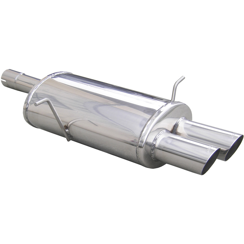 100% RVS Sportuitlaat  BMW 3-Serie E46 330i/Ci/Xi 2000- 2x80mm Racing