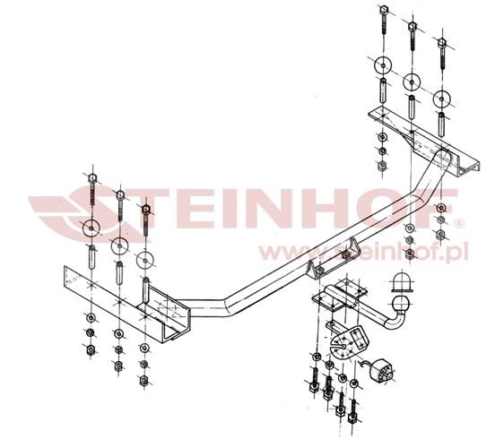 Trekhaak Opel Vectra A 4D (excl. 2000 16V) 10/1988-09/1995