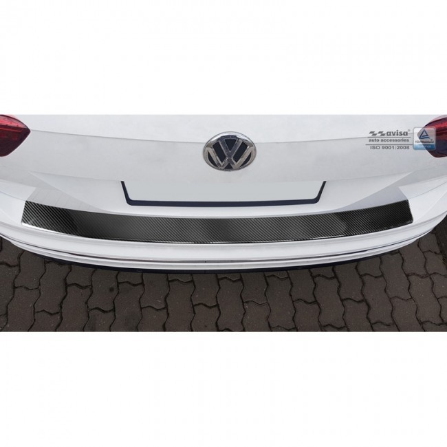 Carbon Achterbumperprotector Volkswagen Tiguan II 2016- Zwart Ca
