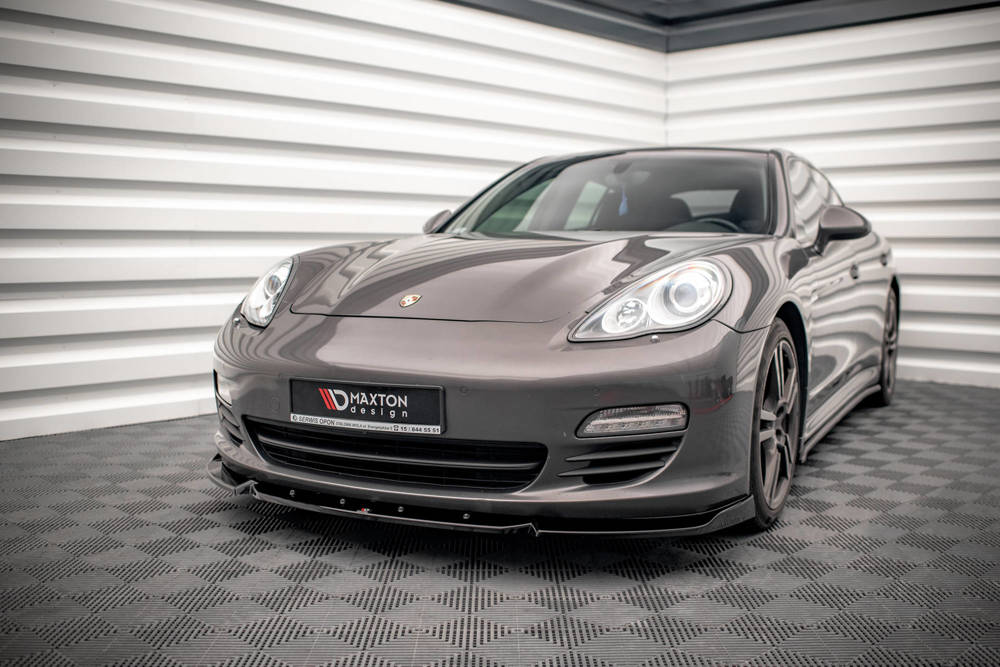 Voorspoiler V.2 Porsche Panamera 970 Maxton Glans Zwart