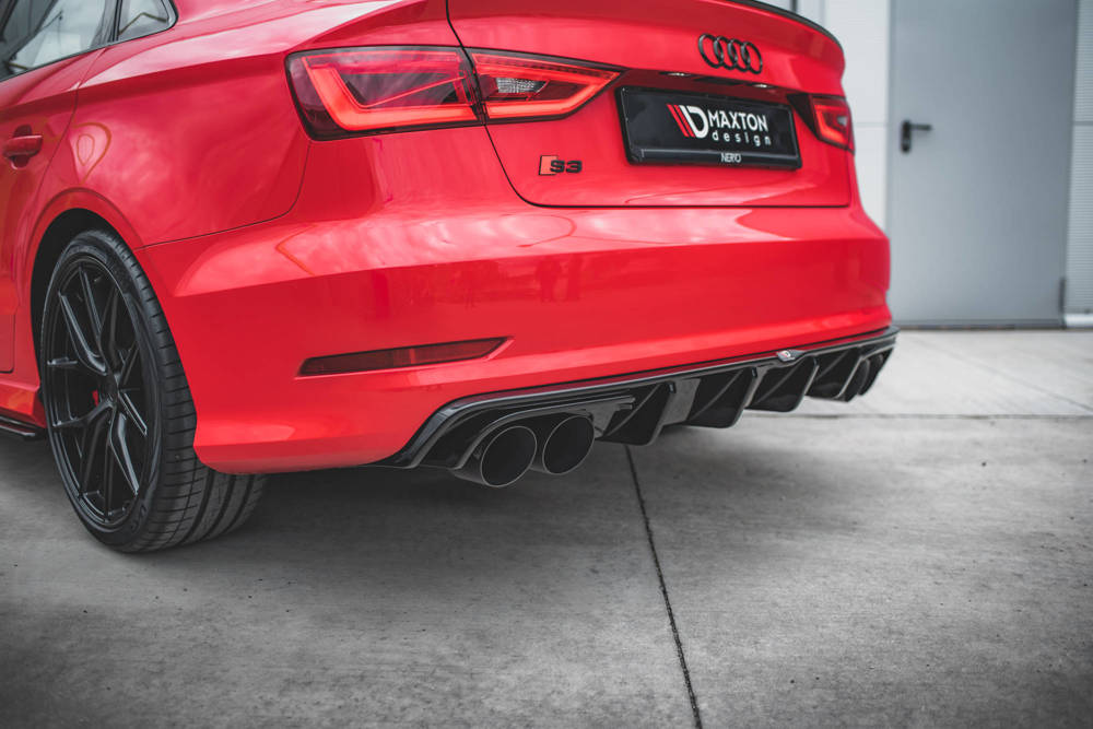 Diffuser Audi S3 8V Limousine Maxton Glans zwart
