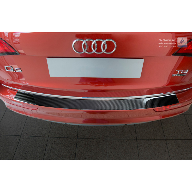 Carbon Achterbumperprotector Audi Q5 2008-2016 Zwart Carbon