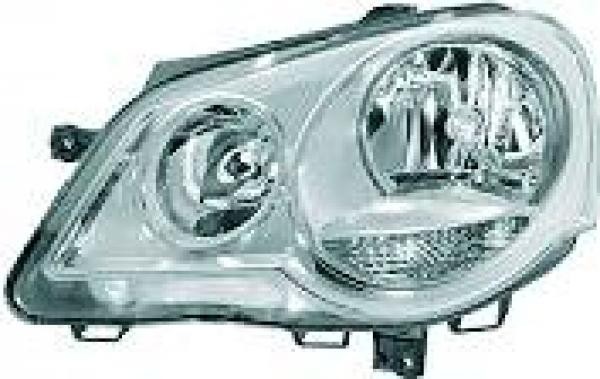 Koplamp links POLO 05-09 TYC H7+H1