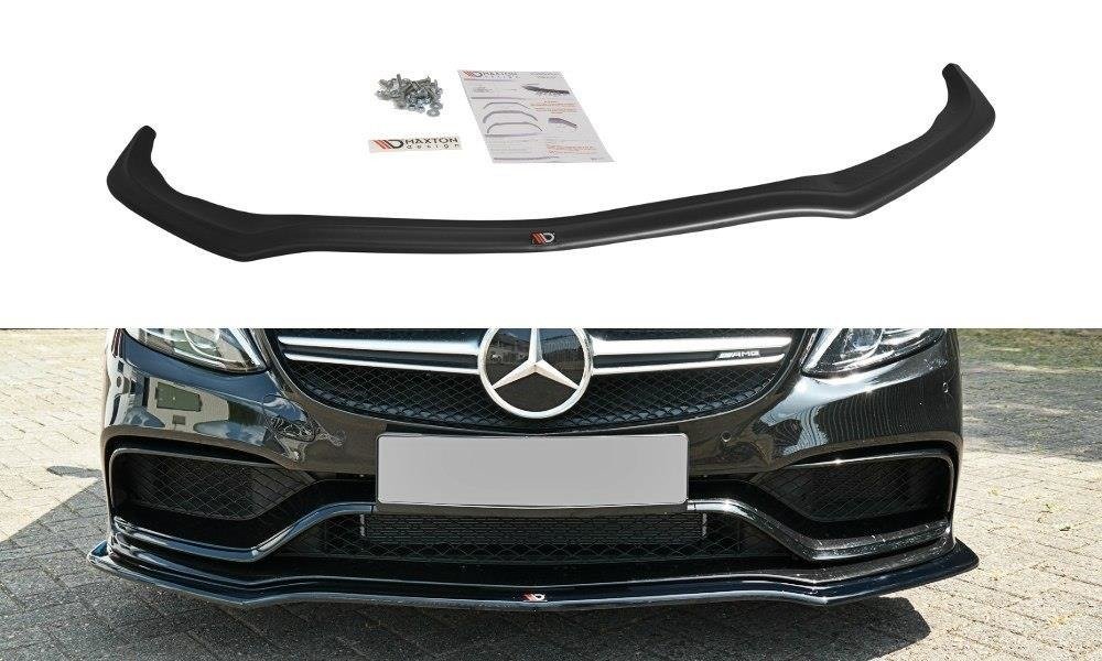 Voorspoiler Mercedes C-Class S205 63AMG Limousine/Estate Glans Zwart