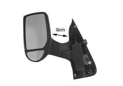 spiegel, korte arm (9 cm), elektr verstelb, verwarmd, links Ford