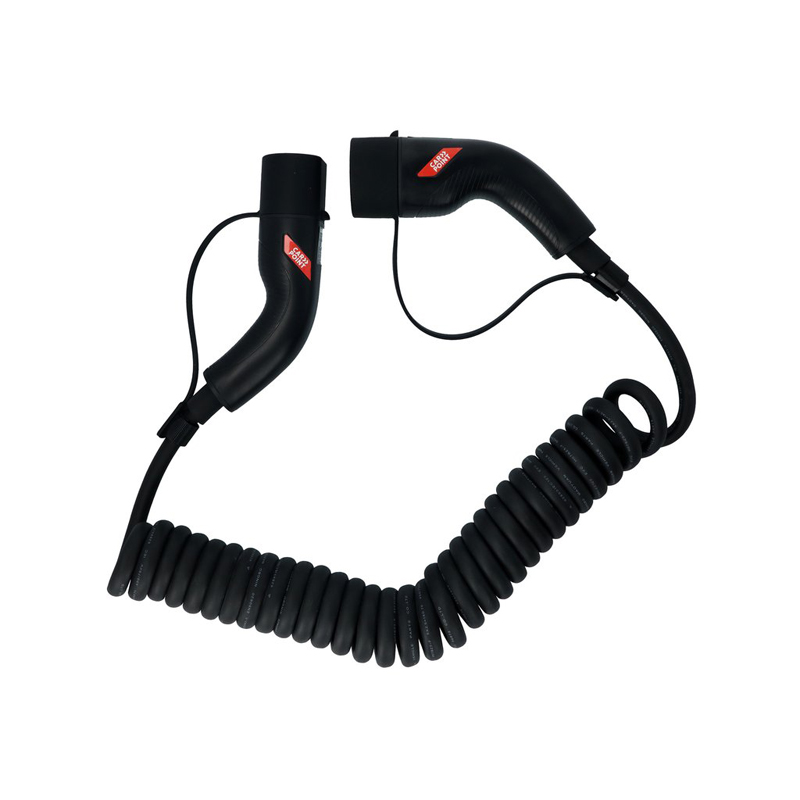 Carpoint Spiraal Laadkabel Elektrische Auto Type2>2 16A 3-Fase 6-meter