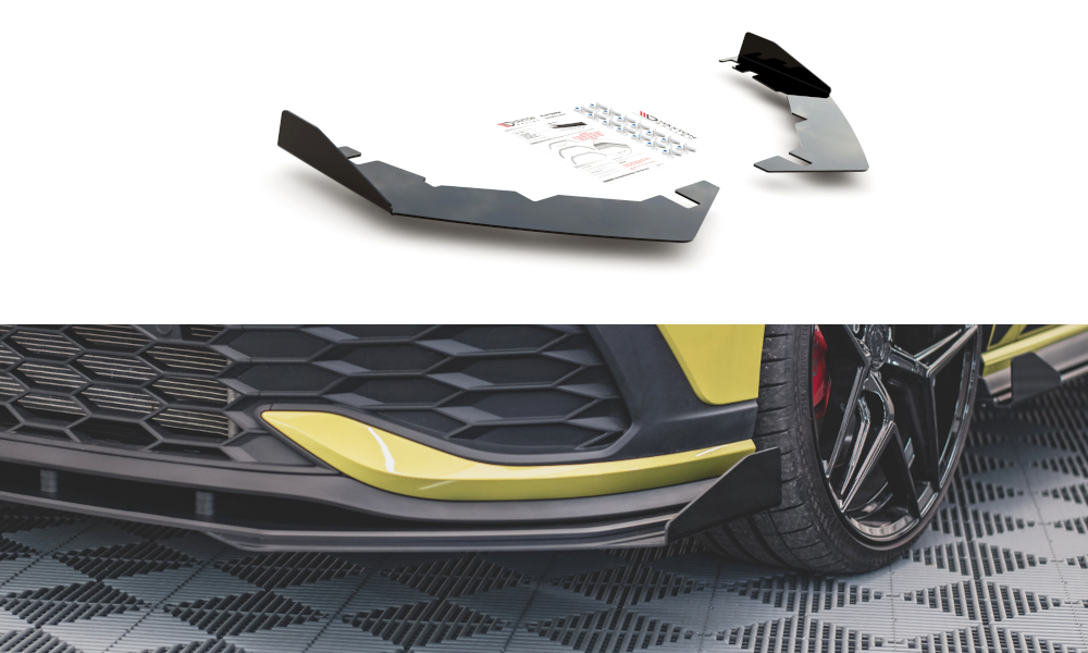Canards Volkswagen Golf 8 GTI Clubsport Maxton Glans Zwart