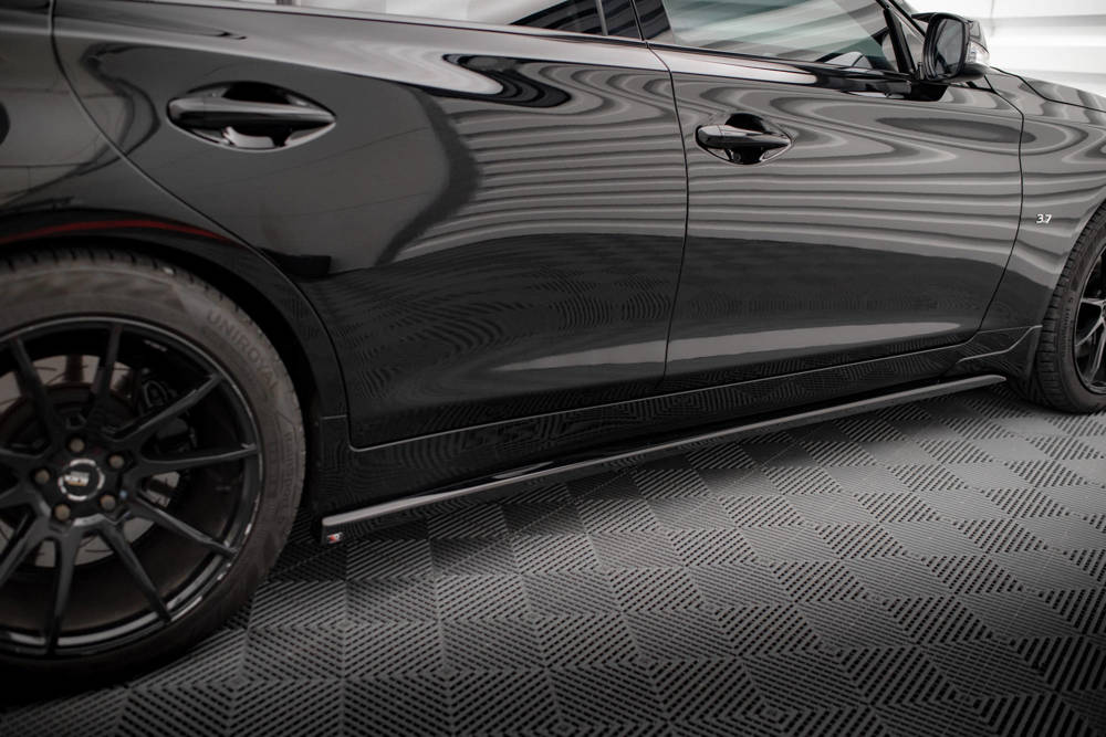 Zijskirts V.1 Infiniti Q50 S Maxton Glans Zwart