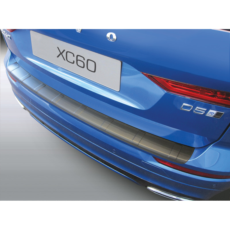 ABS Achterbumper beschermlijst  Volvo XC60 2017- 'Ribbed' Zwart