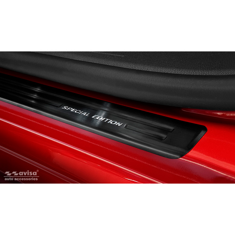 Zwart RVS Instaplijsten  Opel Corsa F HB 5-deurs 2019- 'Special Edition' - 4-delig (excl. Equipment Ultimate)