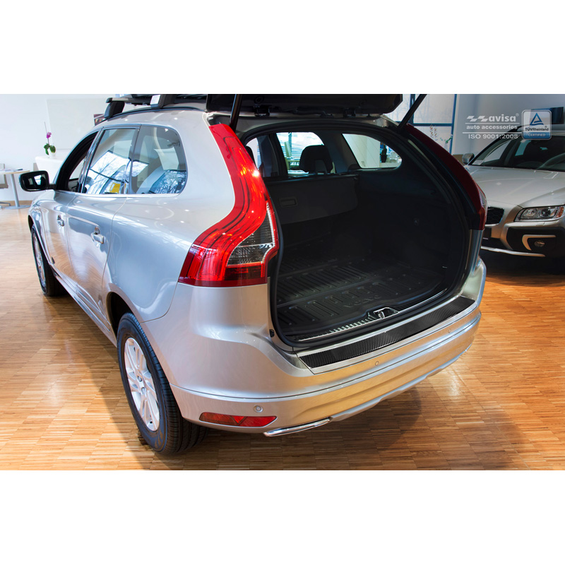 Carbon Achterbumperprotector  Volvo XC60 2013-2016 Zwart Carbon