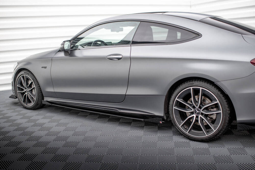Zijskirts met Canards Mercedes C43 W205 Coupe FL Maxton