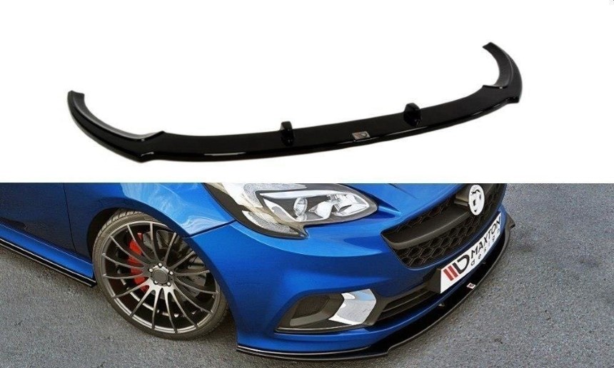 Voorspoiler Opel Corsa E OPC/VXR Maxton Design glans zwart V.1