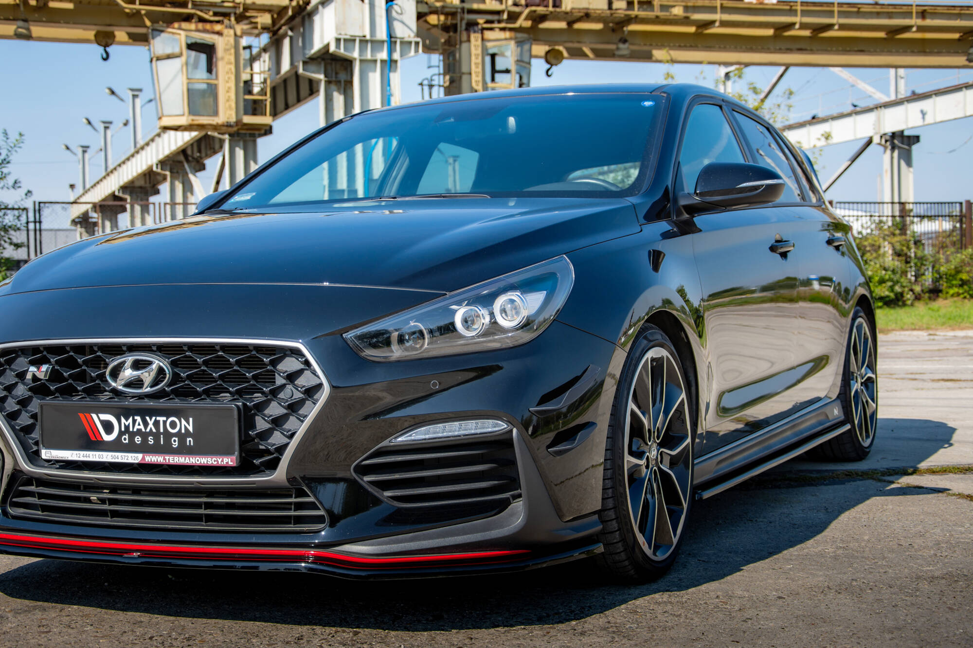 Voorbumper ( Canards ) Hyundai I30 N MK3 Maxton Glanzend zwart