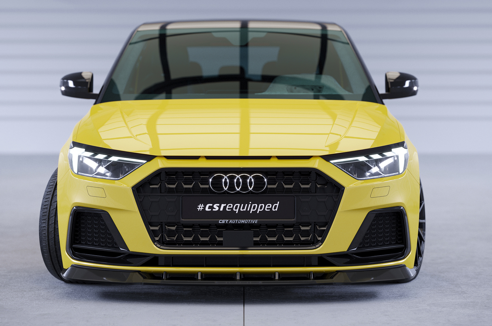 Voorspoiler Audi A1 (Type GB) CSR Glans Zwart