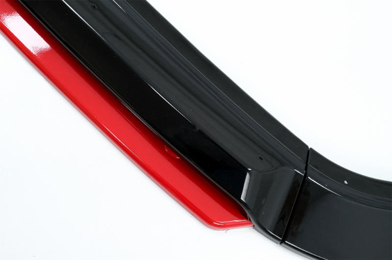 Voorspoiler VW Golf 7.5 Facelift (2017-2020) Piano Zwart/Rood