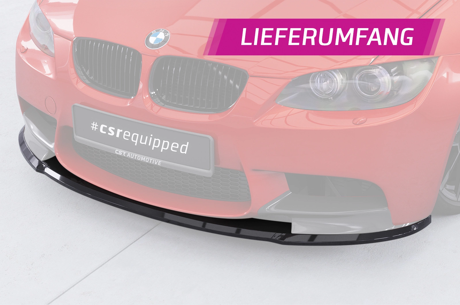 Voorspoiler BMW M3 E90/E92/E93 glans zwart
