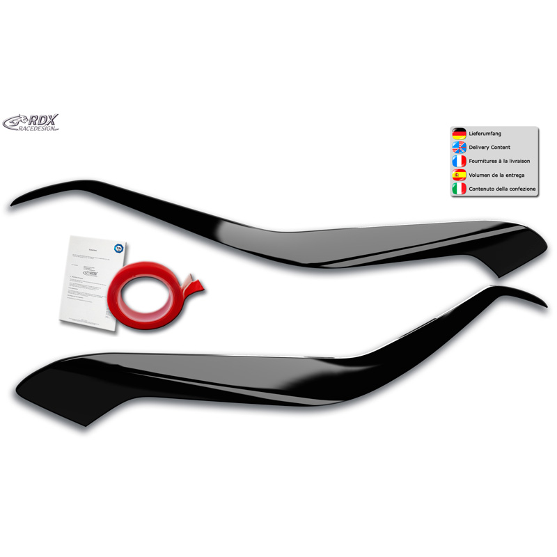 Koplampspoilers  Kia Sportage 2015-2022 (ABS Glanzend Zwart)