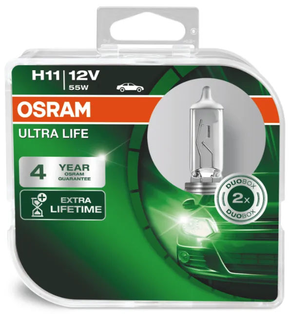 Halogeen OSRAM COOL BLUE Intense H11 12V 55W 2pcs/box Xenon Look