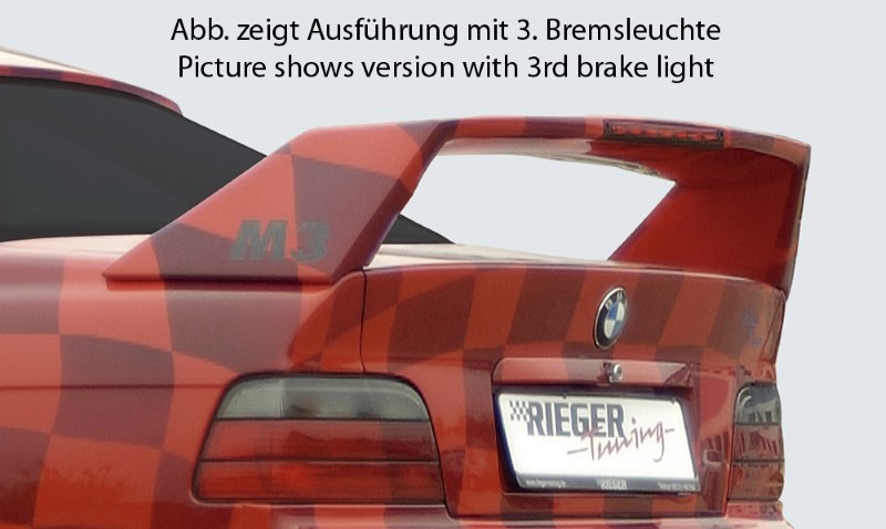 Achterspoiler BMW E36 Coupe zonder 3e remlicht Rieger
