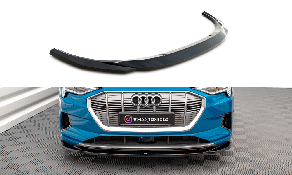 Voorspoiler V.1 Audi E-Tron Maxton Glans Zwart