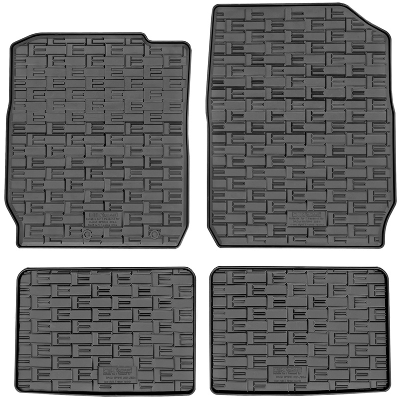 CIKCAR Rubber matten  Dacia Spring EV Facelift 24- (4-delig + montagesysteem)