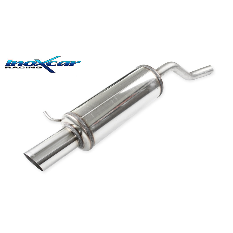 100% RVS Sportuitlaat  Renault Twingo MK2 GT Turbo 1.2 100pk 2007- 1x90mm Rally