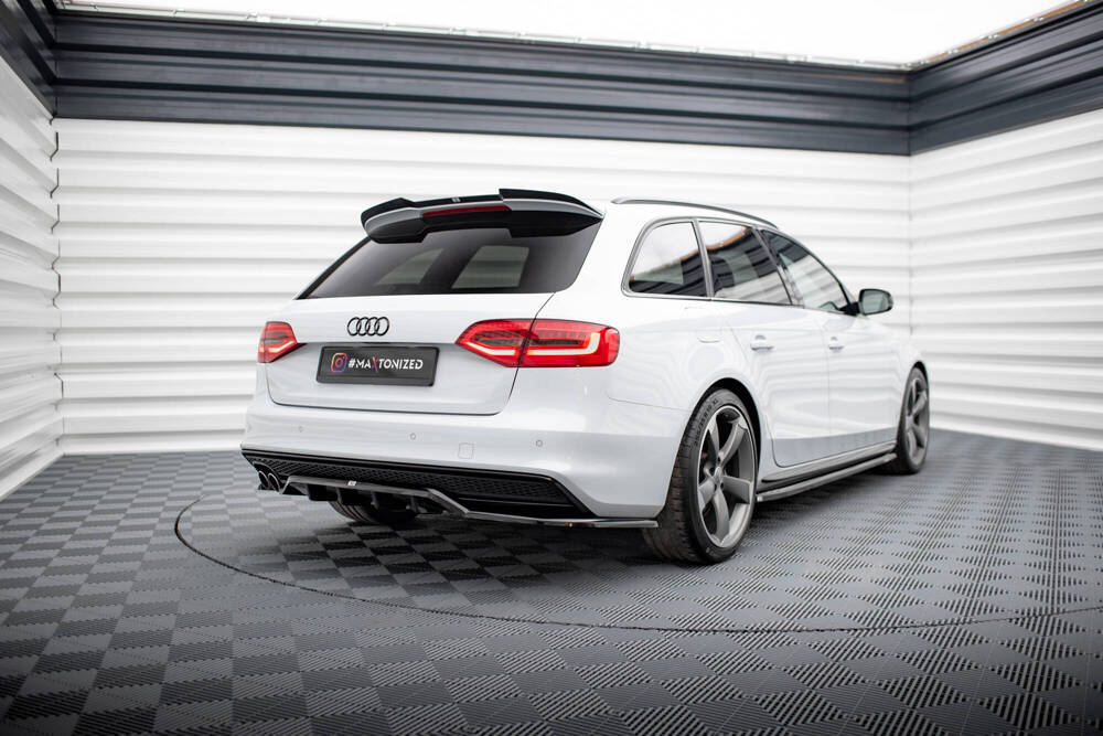 Spoiler Audi A4 Competition Avant B8 FL Maxton Glans Zwart