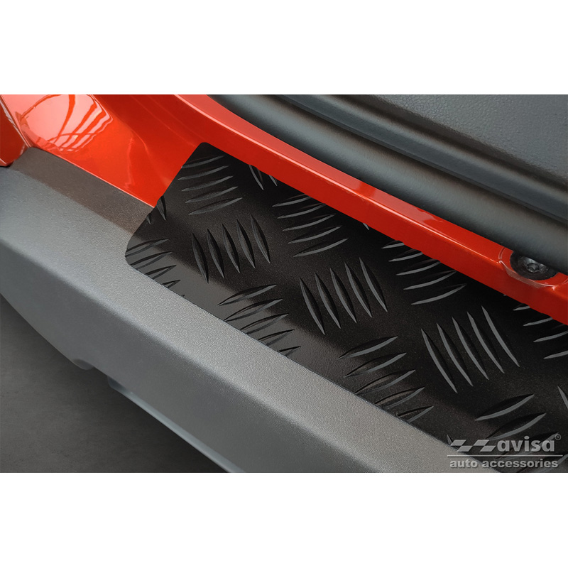 Matzwart Aluminium Achterbumperprotector  Dacia Duster II 2018-2021 & FL 2021-2024 'Riffled Plate'