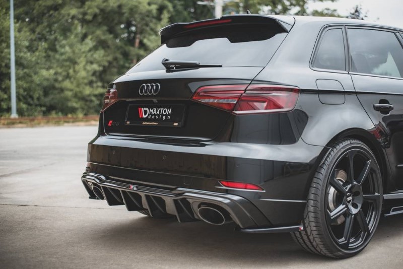 Diffuser V.2 Audi RS3 8V Sportback FL Maxton Glans Zwart
