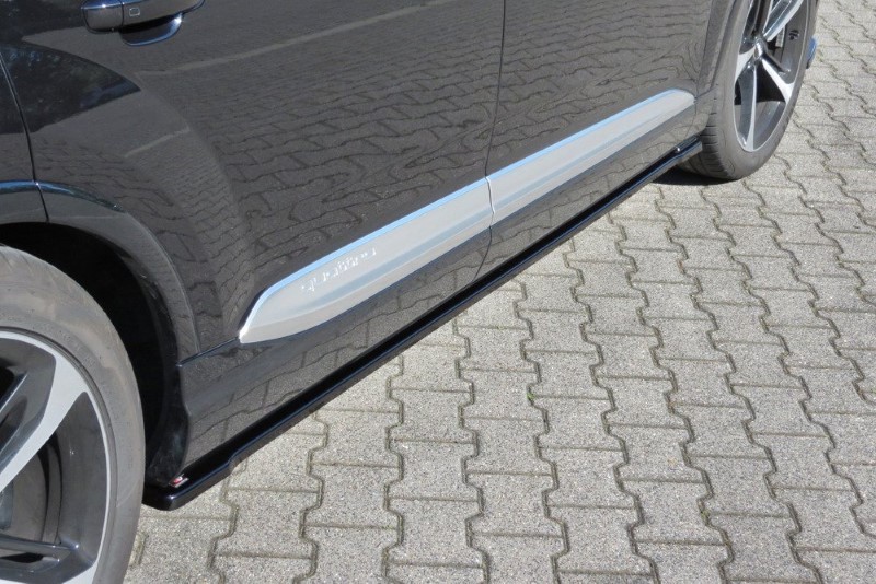 Zijskirts Audi SQ7 / S-Line Maxton Glanzend Zwart