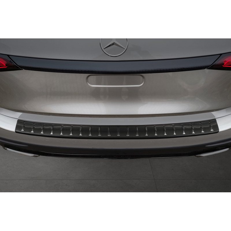 Zwart RVS Achterbumperprotector  Mercedes GLC II (X254) 2022- 'Ribs'