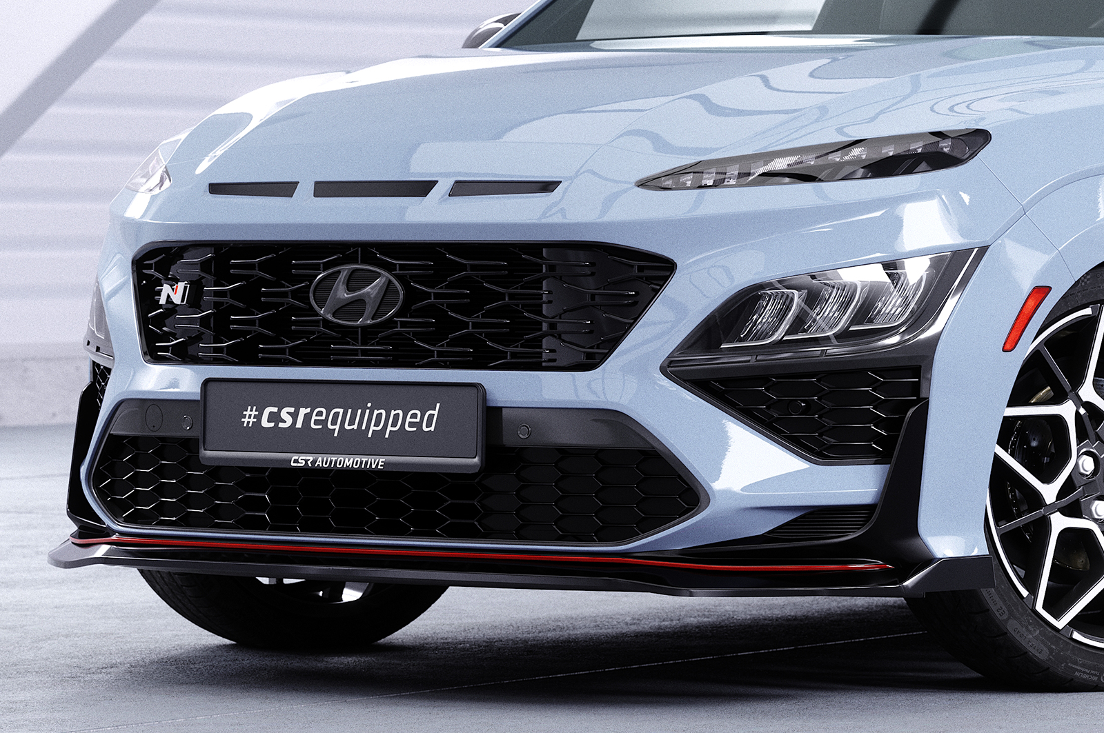 Voorspoiler Hyundai Kona N CSR Glans Zwart