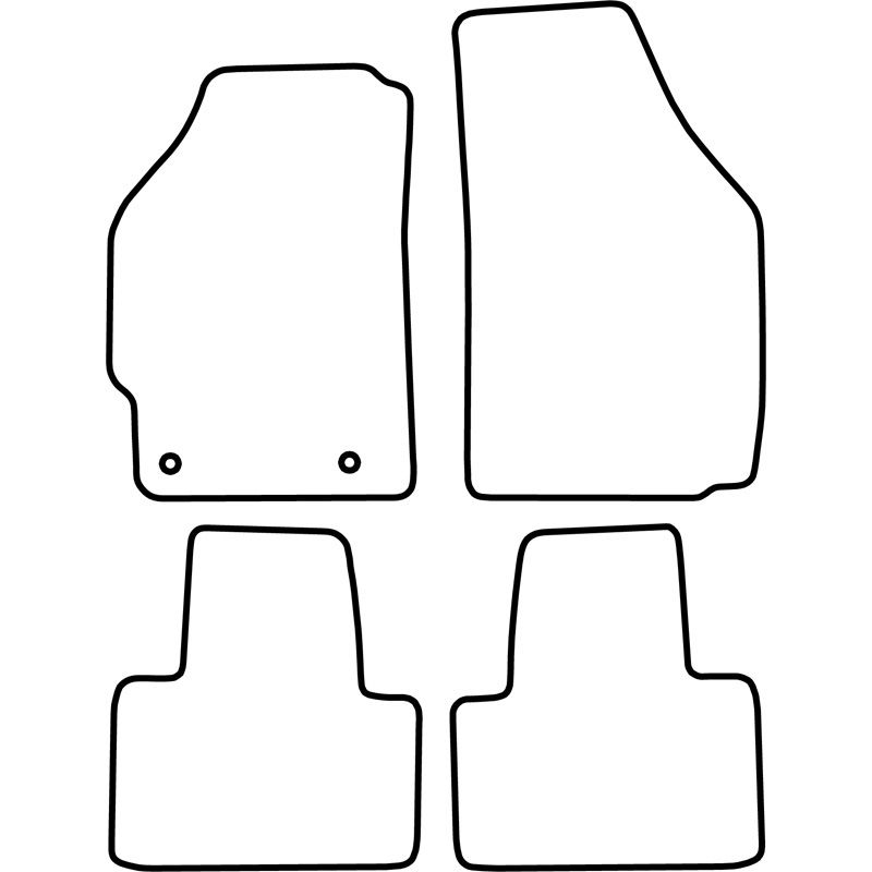 Automatten Velours  Fiat Punto 2003-2010