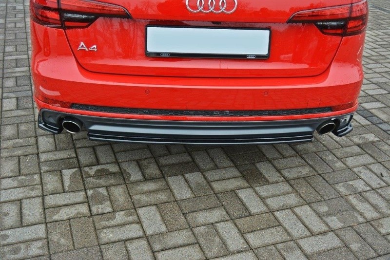 Centrale Achterspoiler Audi A4 B9 S-Line Glanzend Zwart