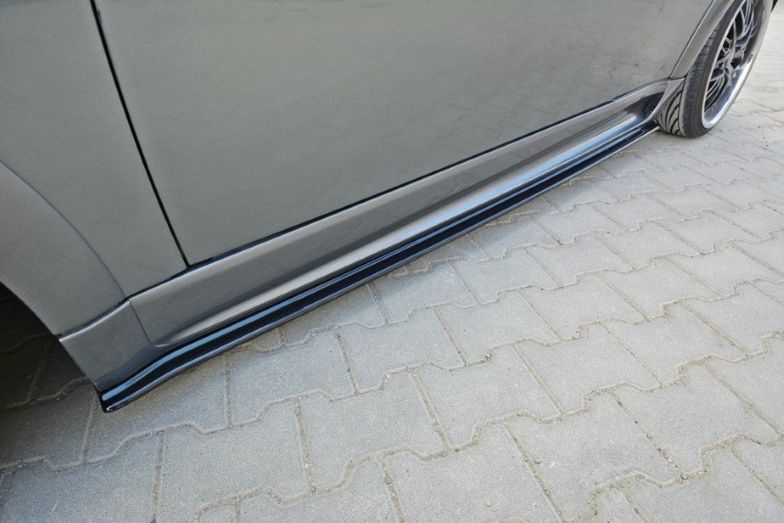 Zijskirts Mini Cooper R53 Maxton Design glans zwart