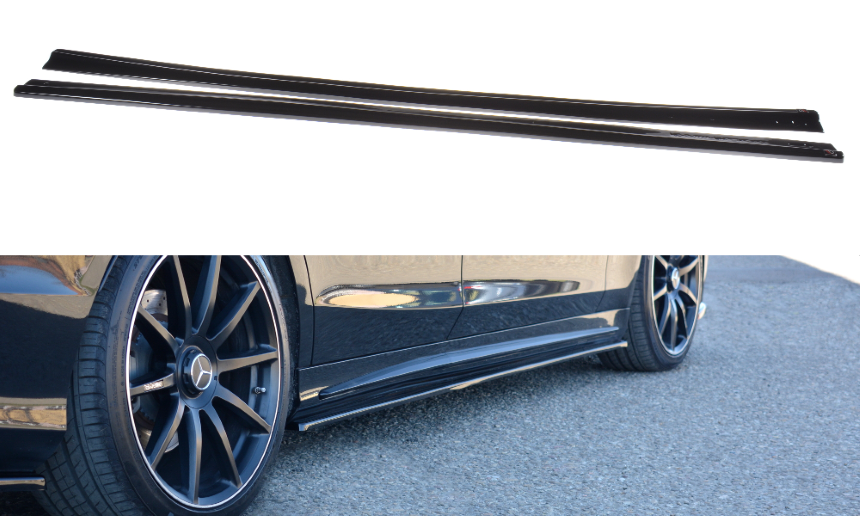 Zijskirts Mercedes S-Klasse W222 AMG-Line Maxton Design glans zwart