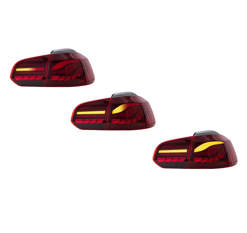 Taillights led VW Golf VI 10/08- R20 Dark Red
